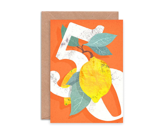 Lemon Collage 50th Birthday Card