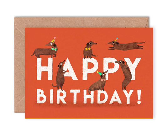 Happy Birthday Sausage Dogs Birthday Card