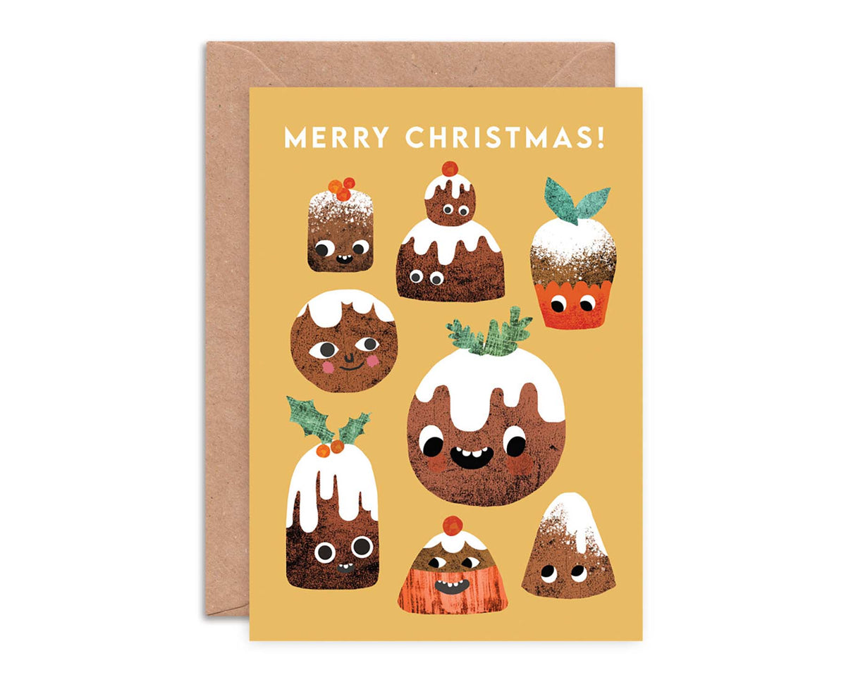 Christmas Funny Faces Pack of 8 Christmas Cards