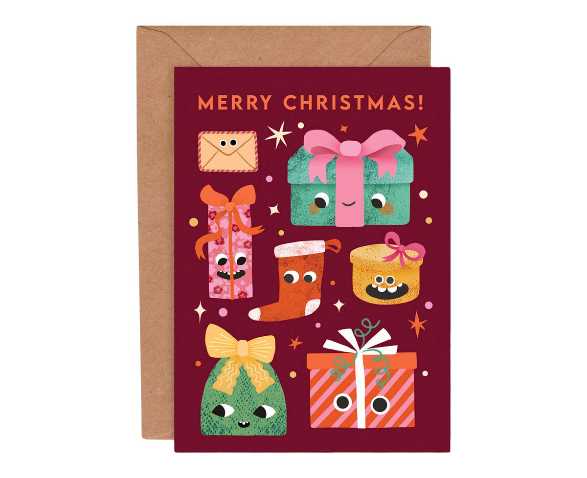 More Christmas Funny Faces Pack of 8 Christmas Cards