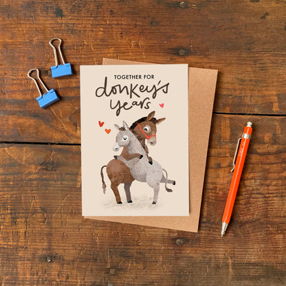Together for Donkey's Years Anniversary Card