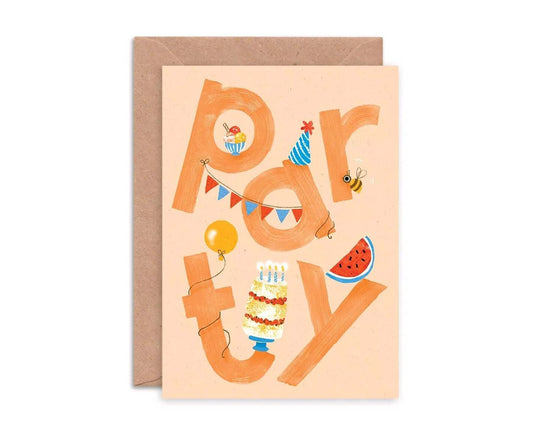 Party Letters Birthday Card