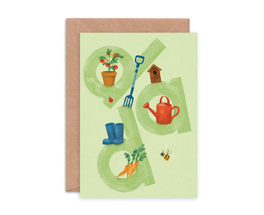 Dad Letters Gardening Father's Day Card