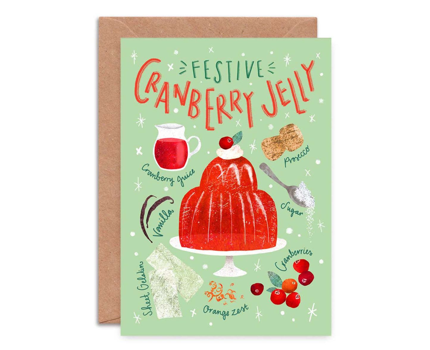 Christmas Recipes Pack of 8 Christmas Cards