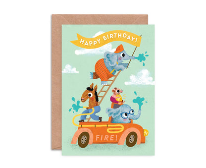 Pack of 6 Animals On The Move Kids Birthday Cards