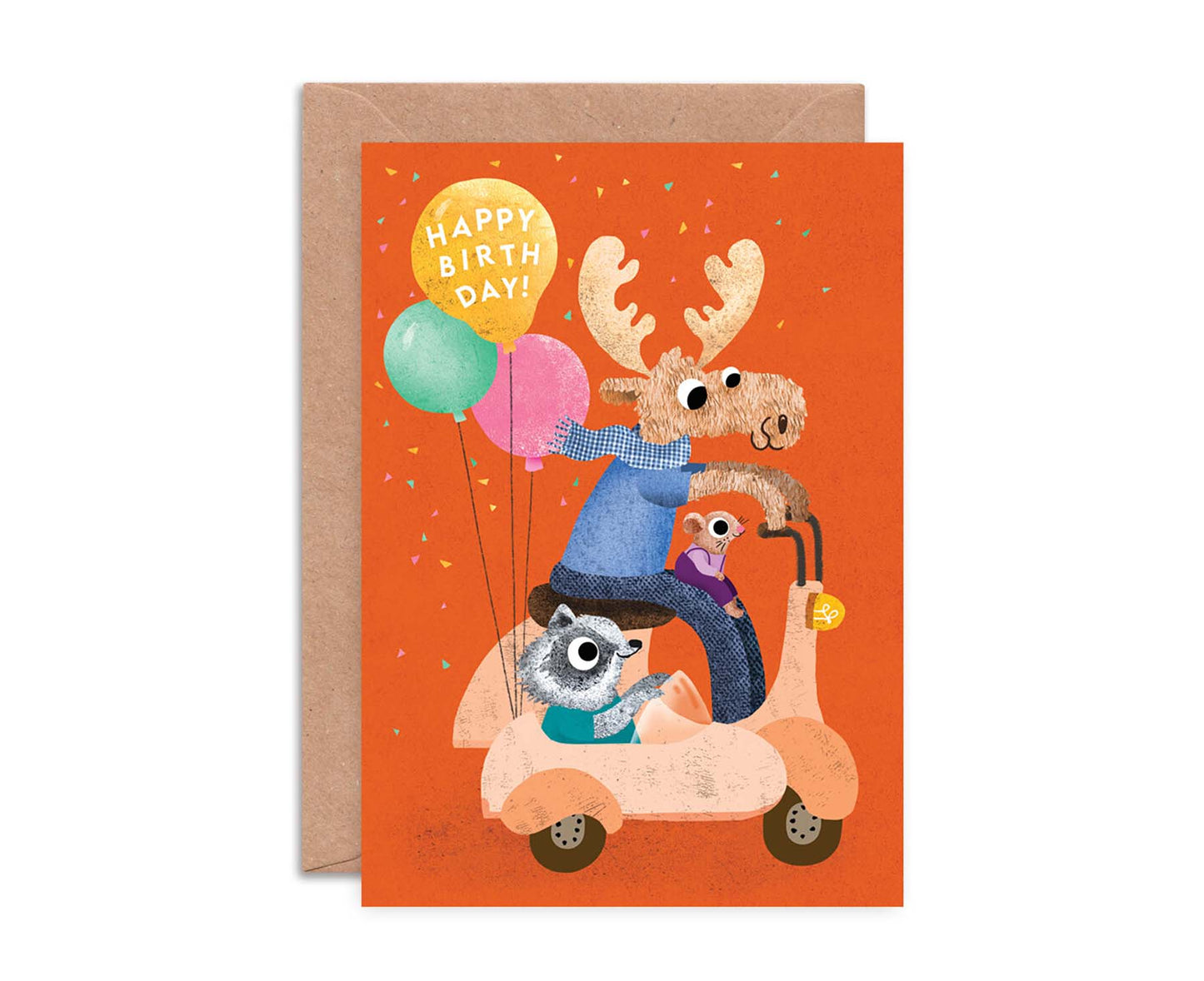 Pack of 6 Animals On The Move Kids Birthday Cards