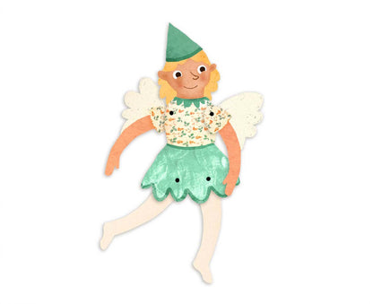 Christmas Fairy Split Pin Puppet Christmas Card