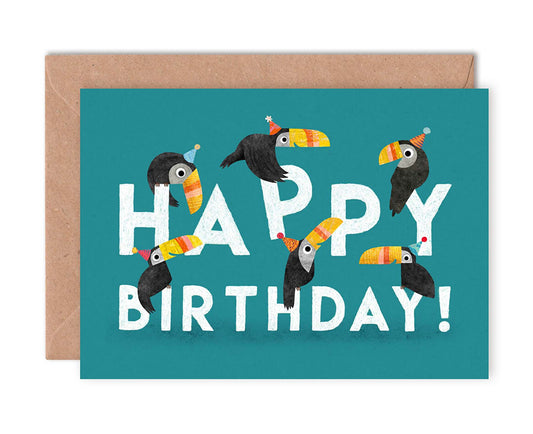 Happy Birthday Toucans Birthday Card