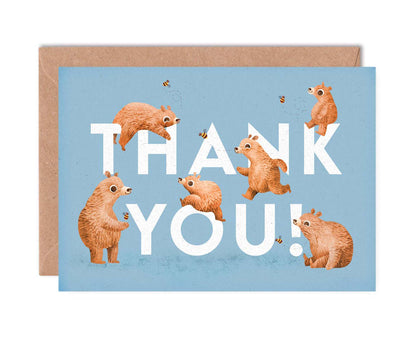 Pack of 6 Assorted Animals Thank You Cards