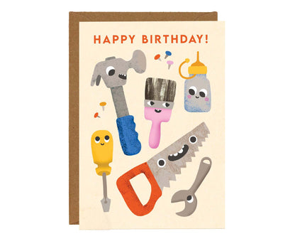 Pack of 6 Funny Faces Kids Birthday Cards