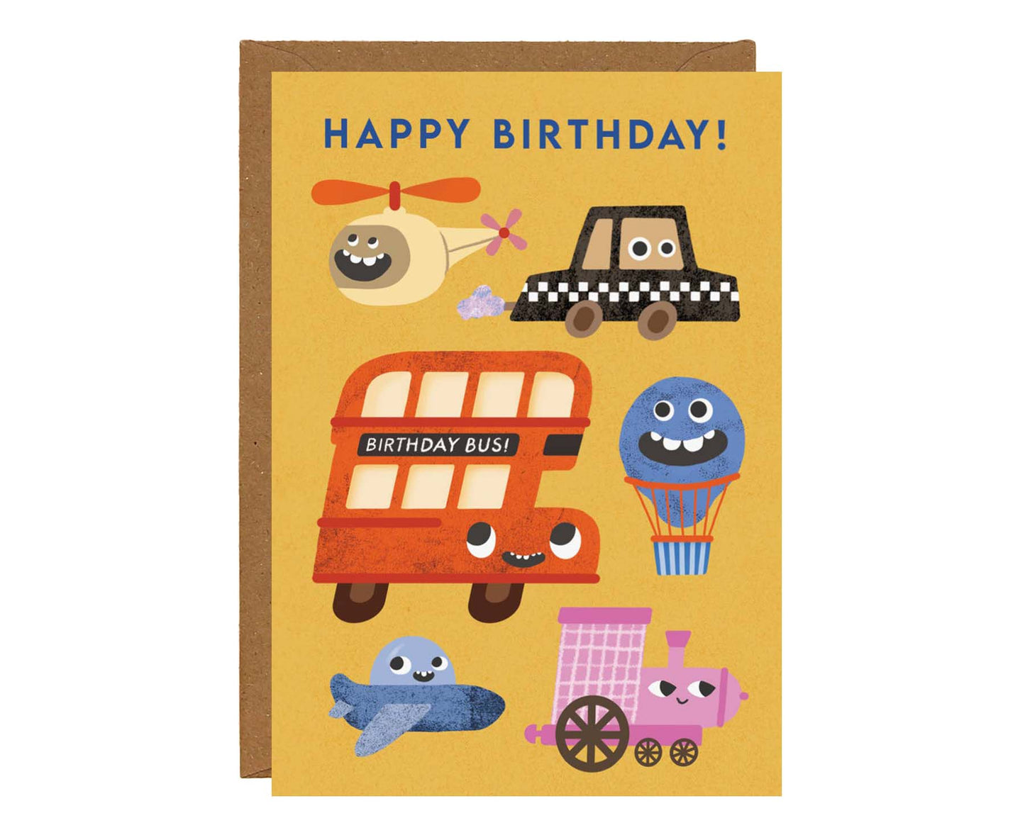 Pack of 6 Funny Faces Kids Birthday Cards