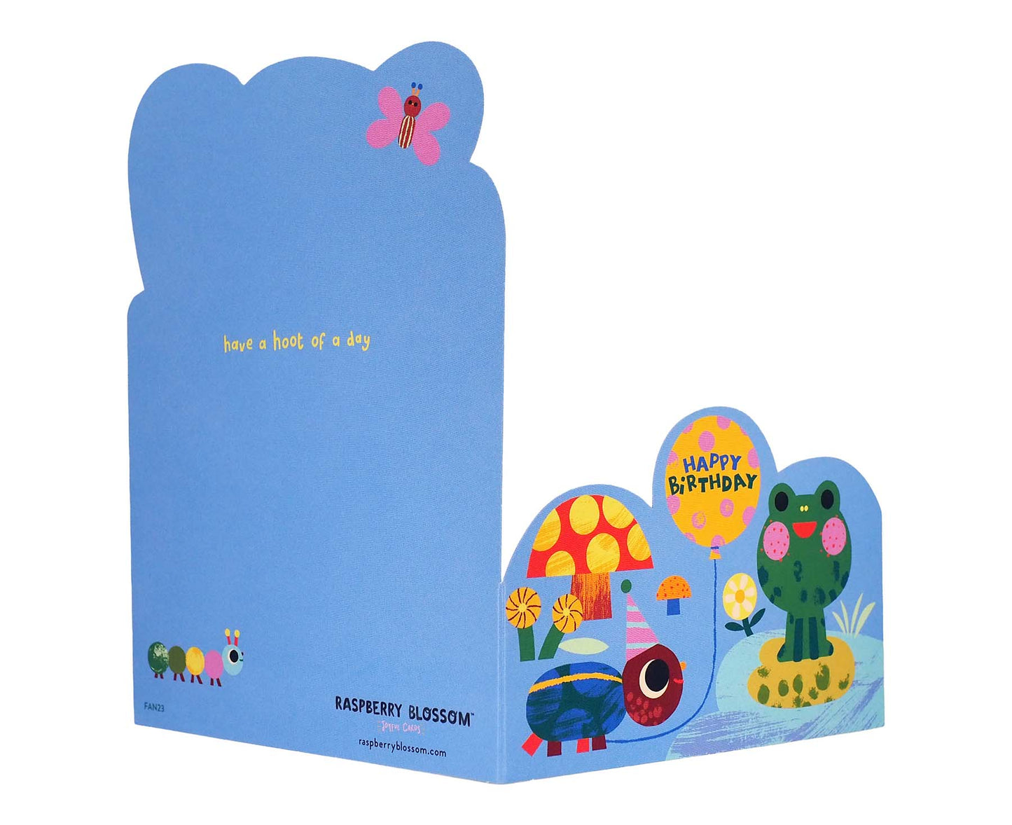 Fold Out Bugs & Snails Foiled 2nd Birthday Card