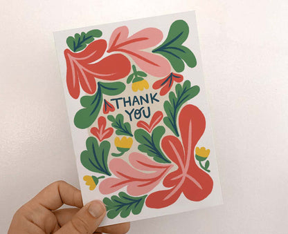 Illustrated Floral Thank You Card