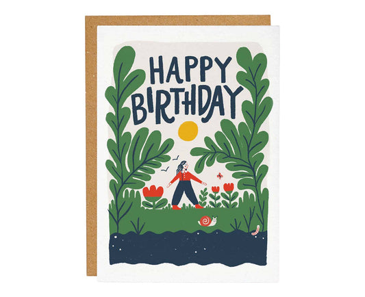 Happy Birthday Garden Walk Birthday Card