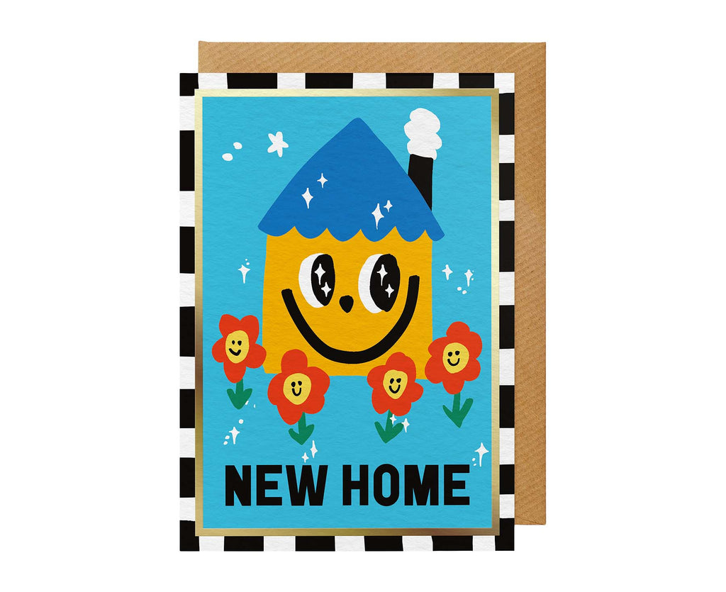 Smiling Home Foiled New Home Card