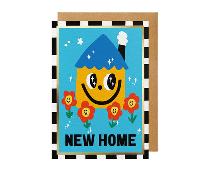 Smiling Home Foiled New Home Card