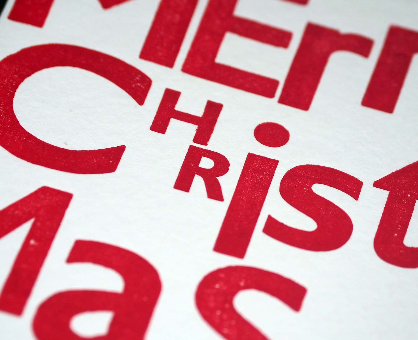 Merry Christmas Hand-Printed Letterpress Christmas Card