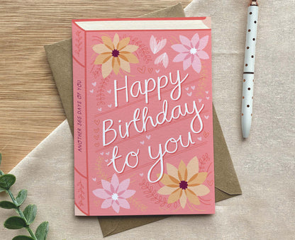 Happy Birthday To You Book Birthday Card