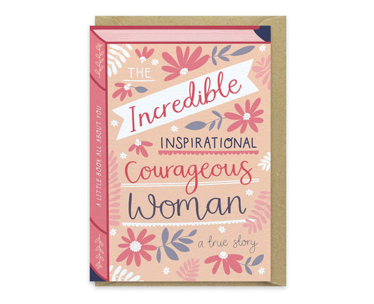 Incredible Inspirational Courageous Woman Book Card