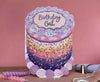 Birthday Gal Sprinkles Spot Varnish Cutout Cake Birthday Card