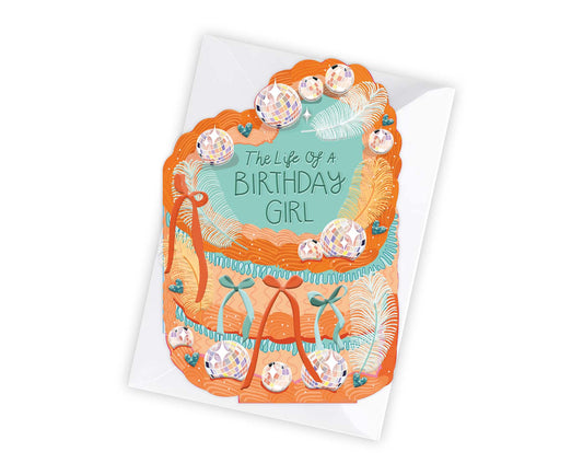 The Life of a Birthday Girl 'Taylor Made' Sparkly Cutout Cake Birthday Card