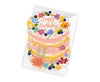 Happy Birthday Spot Varnish Cutout Cake Birthday Card