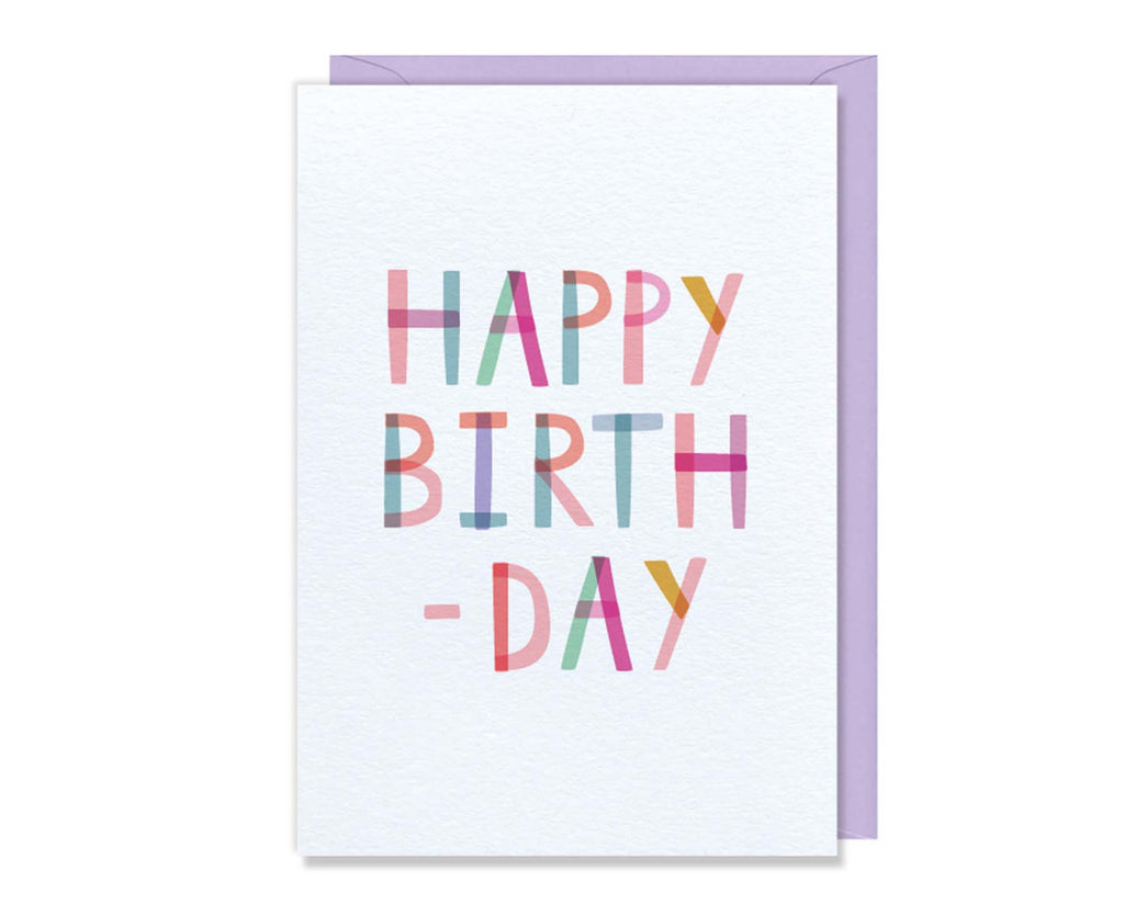 Happy Birthday Multicoloured Foil Birthday Card