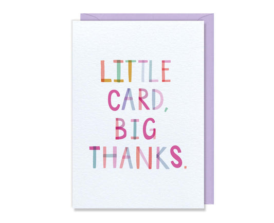 Little Card Big Thanks Multicoloured Foil Thank You Card