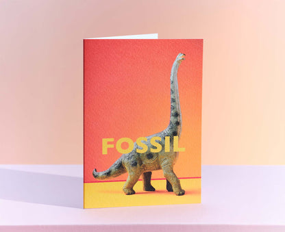 Fossil Dinosaur Toy Birthday Card