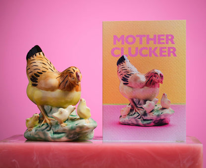 Mother Clucker Hen Greetings Card