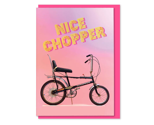 Nice Chopper Bike Greetings Card