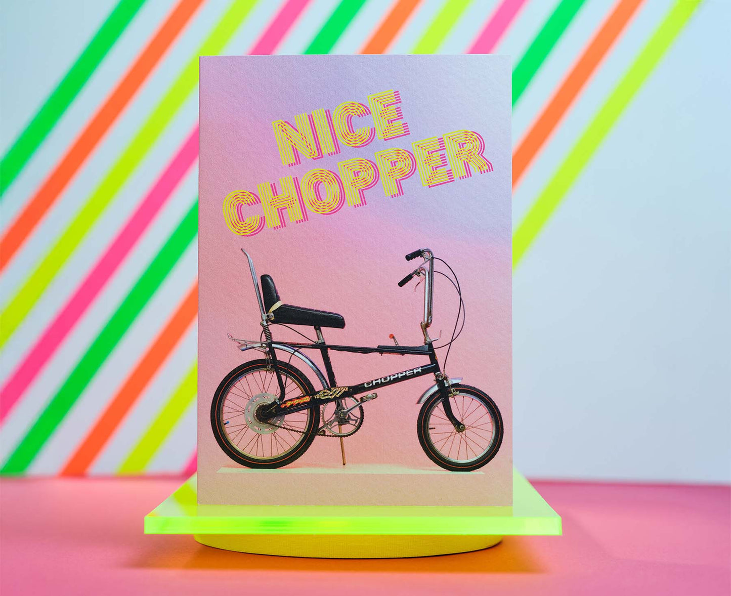 Nice Chopper Bike Greetings Card