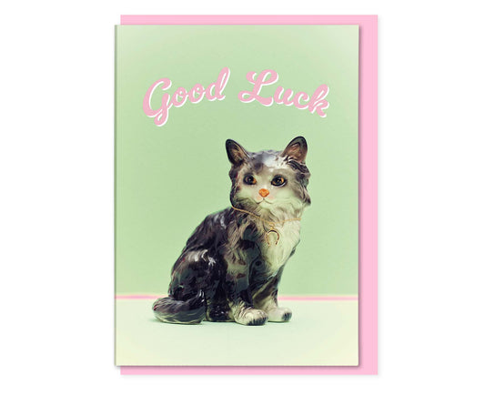Kittie Cat Ornament Good Luck Card