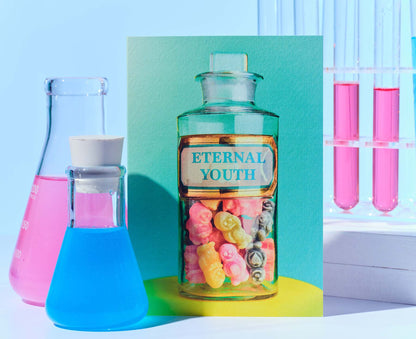 Eternal Youth Medicine Jar Birthday Card