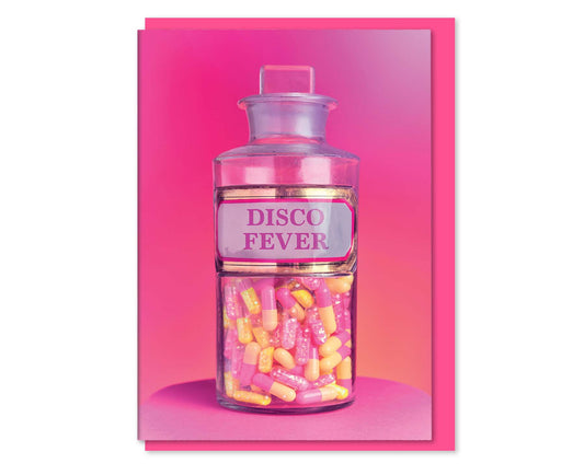 Disco Fever Medicine Jar Birthday Card