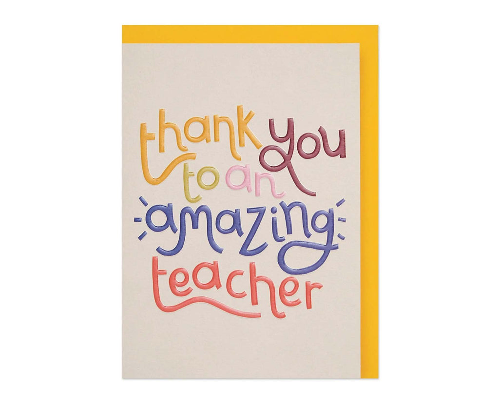 Thank You To An Amazing Teacher card