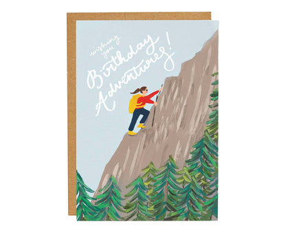 Birthday Adventures Hiking Woman Birthday Card