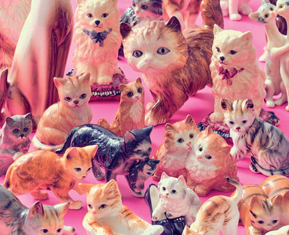 Kitsch Cat Ornaments Wrapping Paper