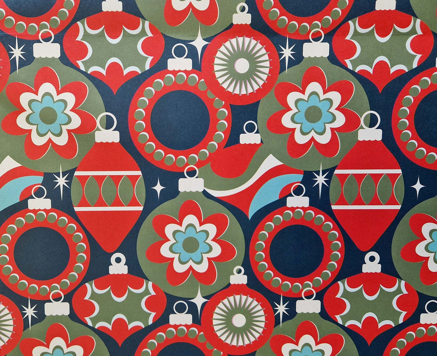 Mid Century Vintage Baubles Wrapping Paper