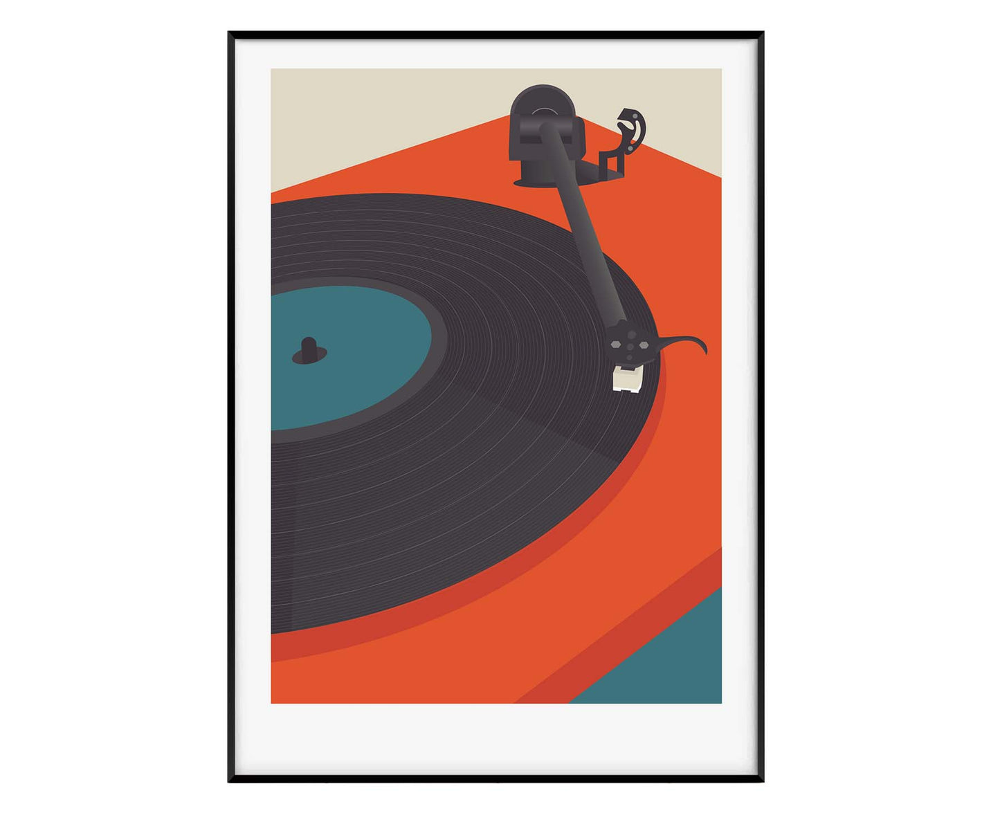 Stylus Orange Record Player Print