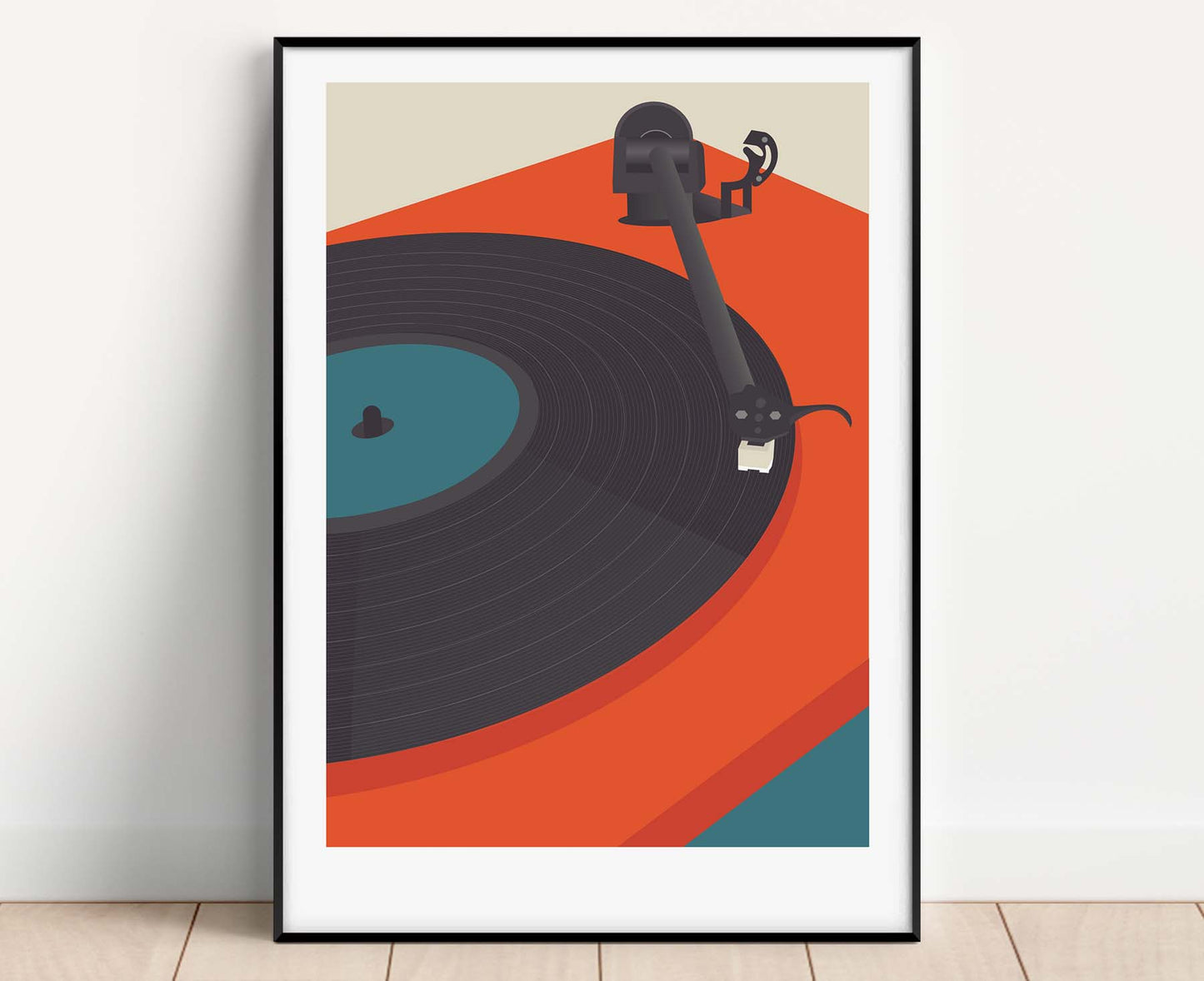 Stylus Orange Record Player Print