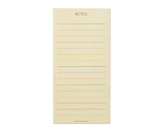 Rainbow Stripes Notes List Pad