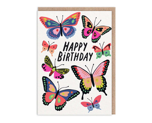Butterflies Happy Birthday Card