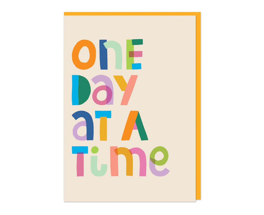 One Day At A Time embossed card