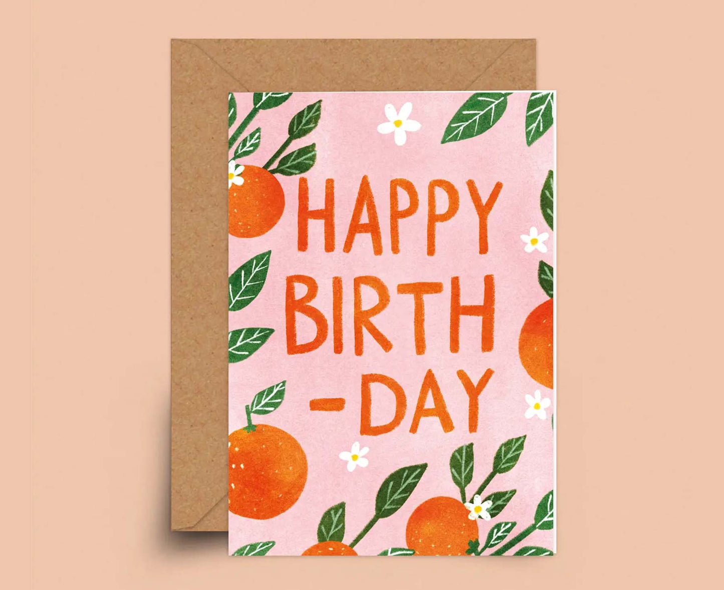 Happy Birthday Oranges birthday card