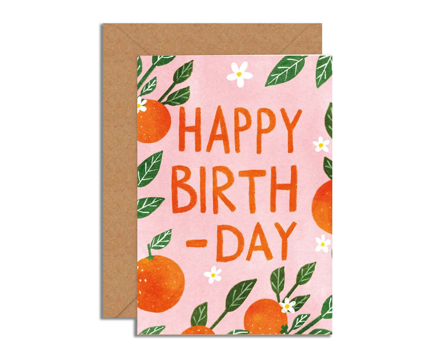 Happy Birthday Oranges birthday card