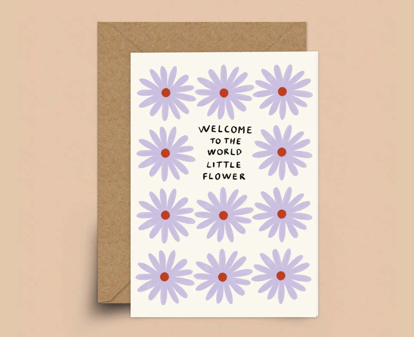 Welcome To The World Little Flower new baby card