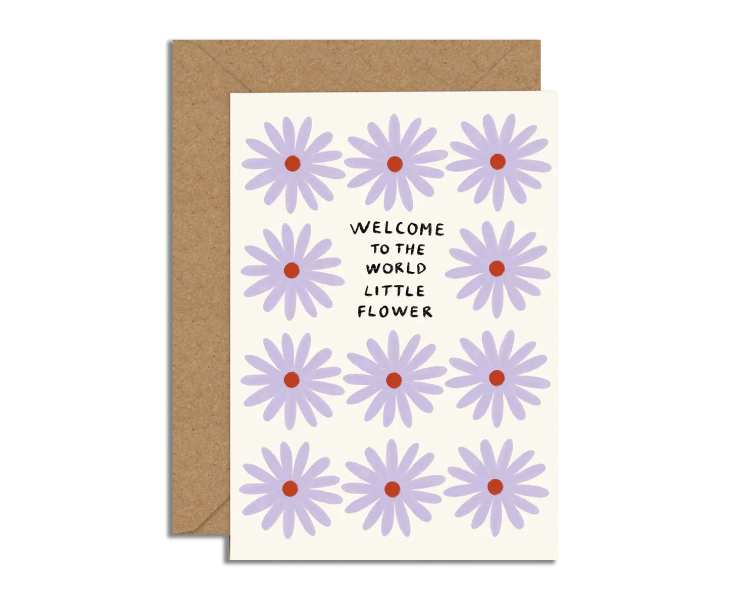 Welcome To The World Little Flower new baby card