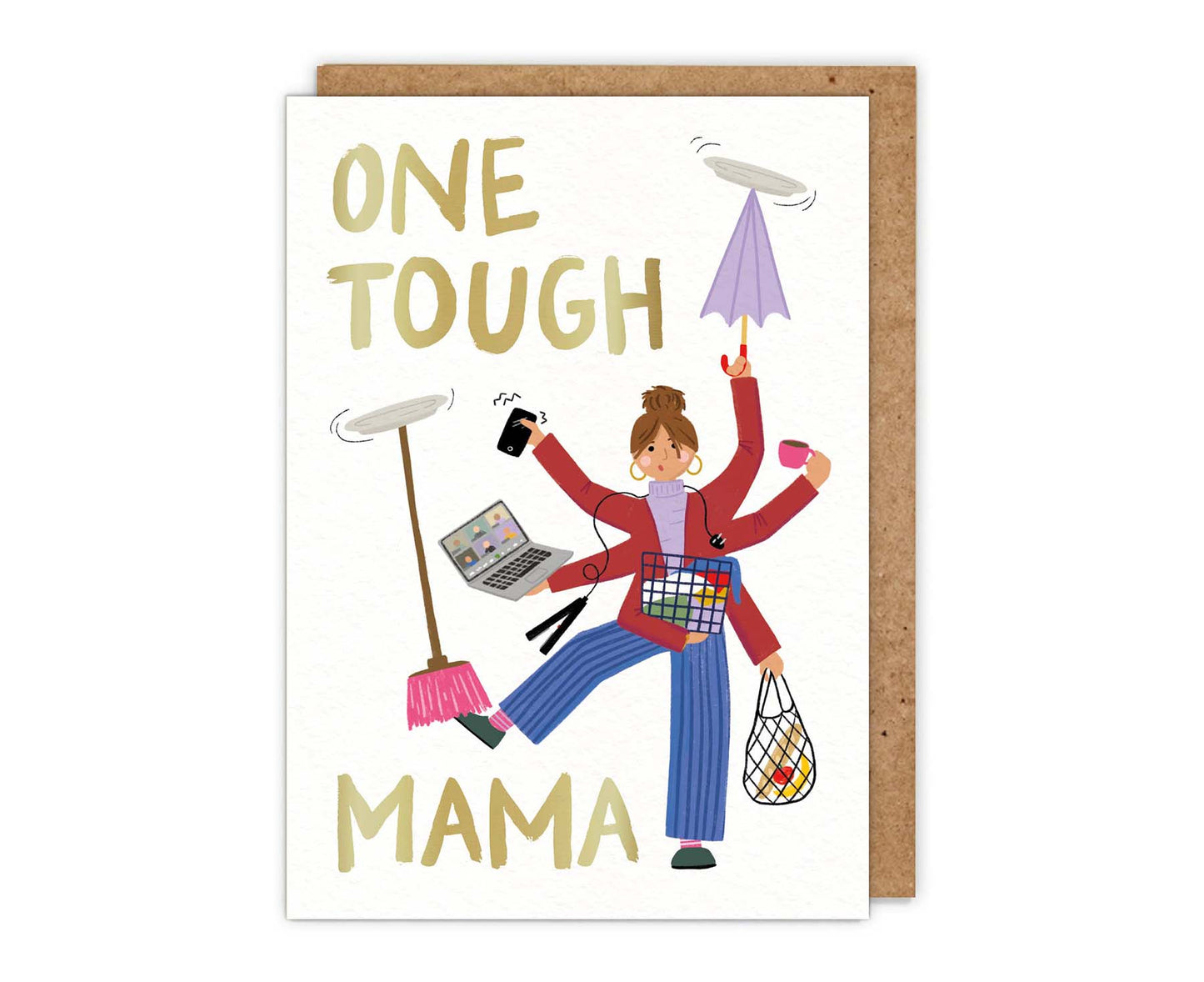 One Tough Mama Gold Foiled Mother's Day Card