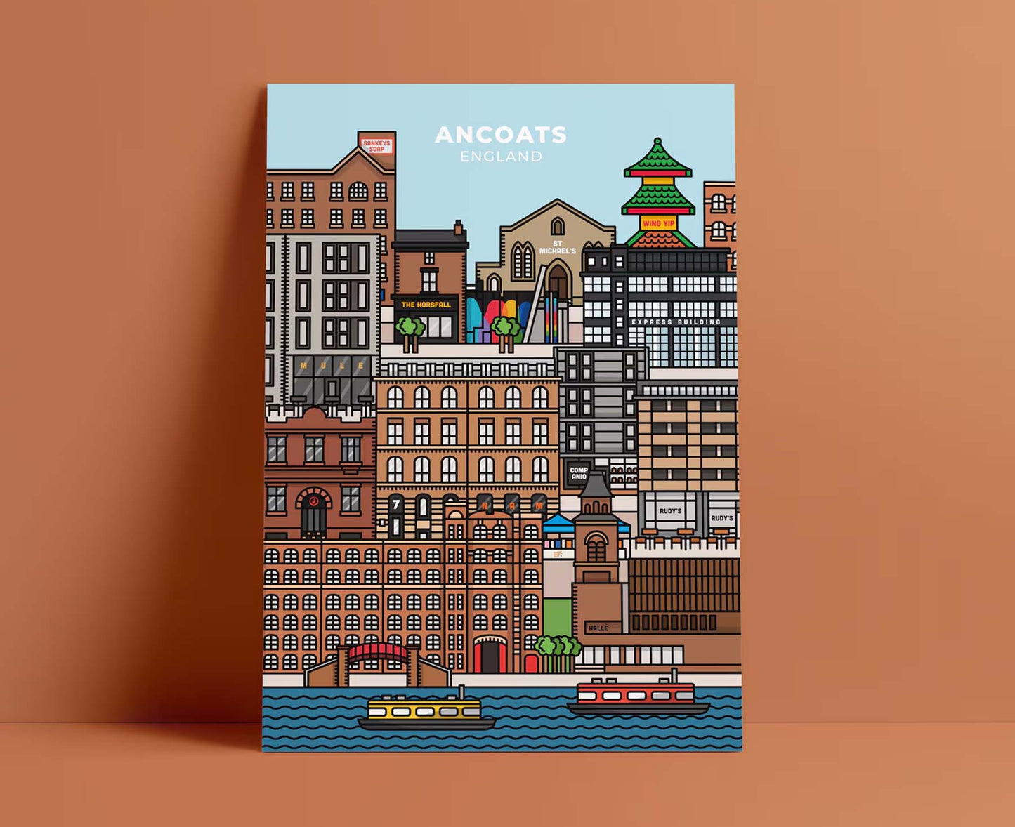 Manchester Ancoats Landmarks Print